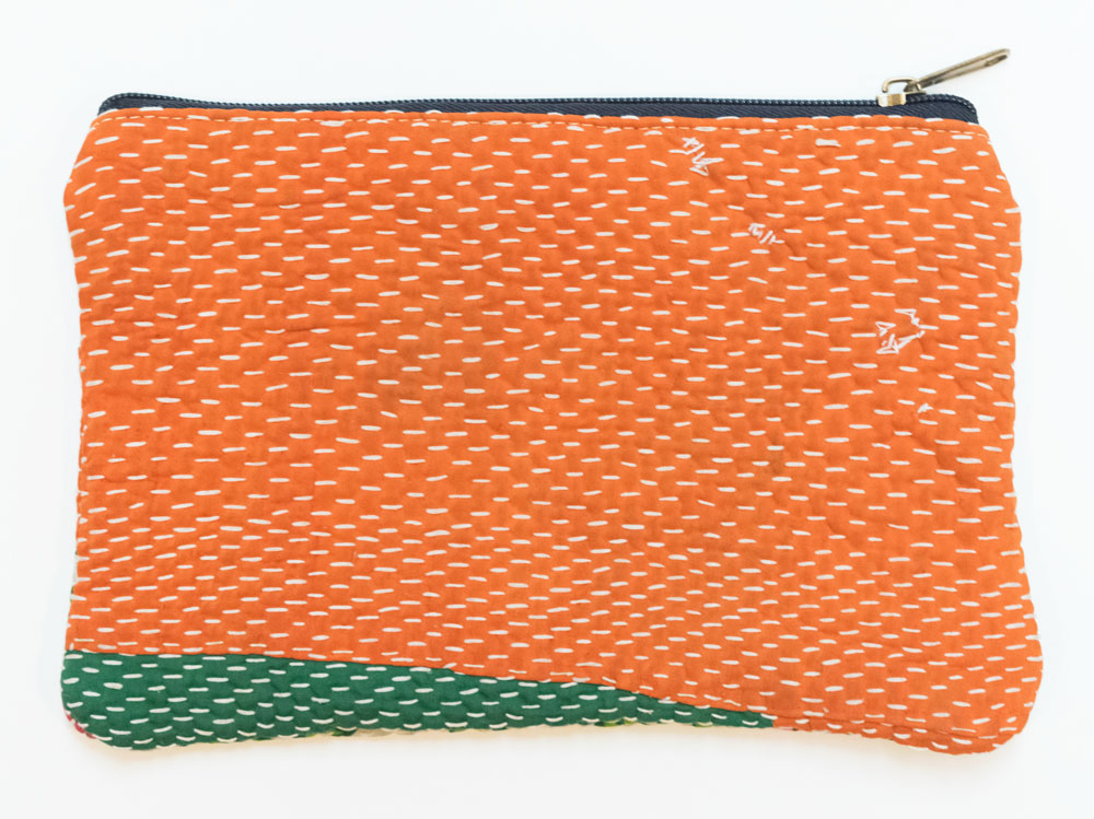 Indian Kantha Pouch | Worldwide Textiles