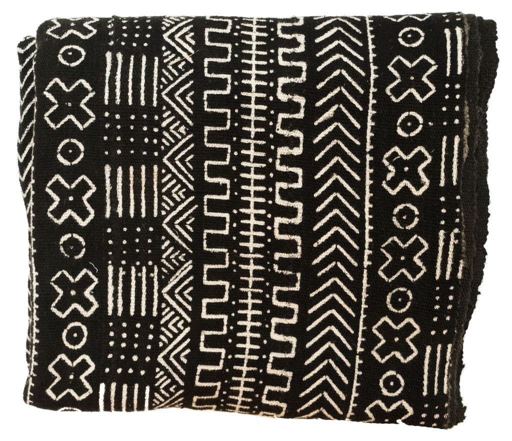 Mali Mudcloth Tribal Throw Blanket | Worldwide Textiles