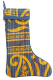 Vintage Kantha Holiday Christmas Stocking | Worldwide Textiles