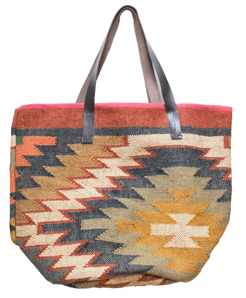 Kilim Carpet Tote Bag | Worldwide Textiles
