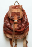 Moroccan Kilim Leather Backpack | Worldwide Textiles