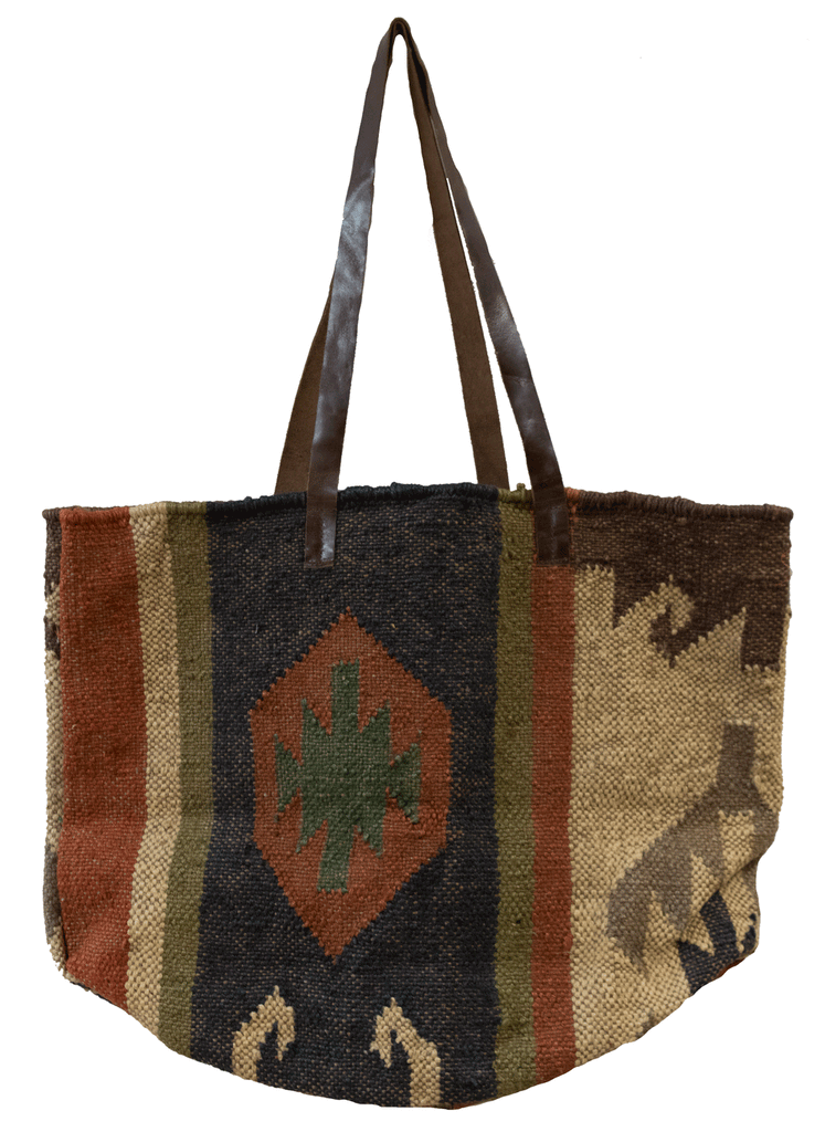 Jute Dhurrie Tote Bag