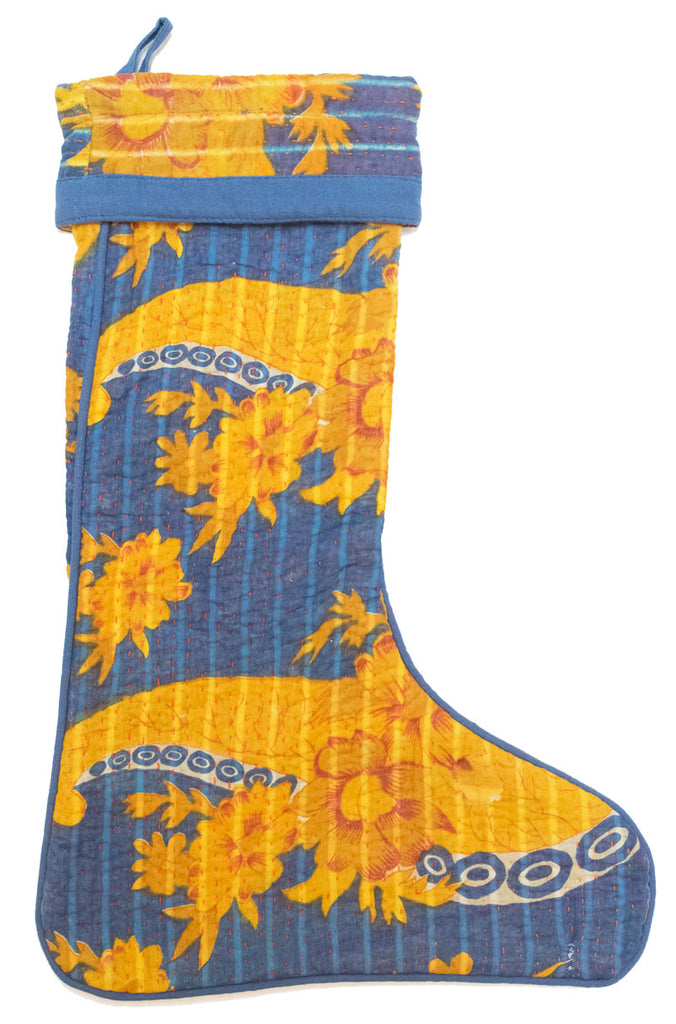 Vintage Kantha Holiday Stocking
