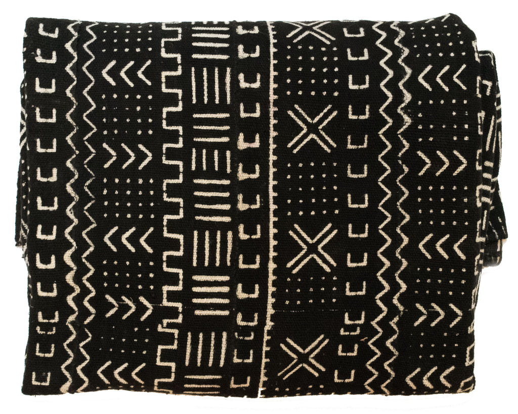 Mali Mudcloth Tribal Throw Blanket | Worldwide Textiles