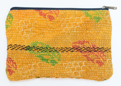 Indian Kantha Pouch | Worldwide Textiles