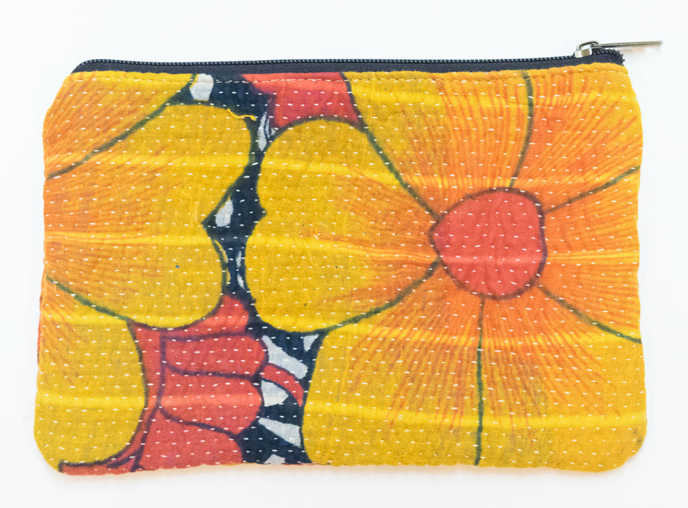 Indian Kantha Pouch | Worldwide Textiles