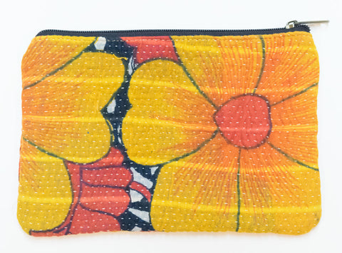 Indian Kantha Pouch | Worldwide Textiles