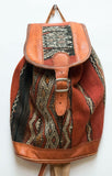 Moroccan Kilim Leather Backpack | Worldwide Textiles