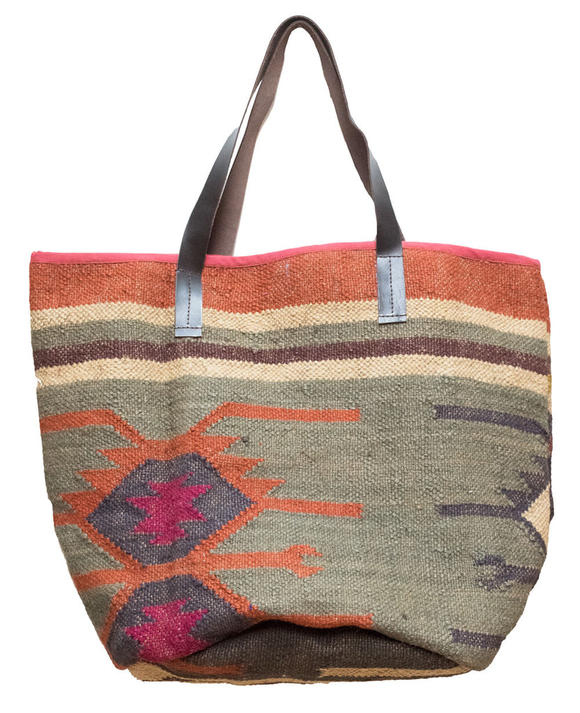 Kilim Carpet Tote Bag | Worldwide Textiles