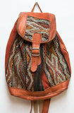 Moroccan Kilim Leather Backpack | Worldwide Textiles