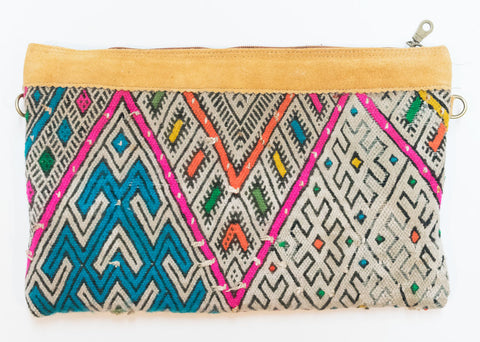 Moroccan Kilim Cross Body Satchel Bag | Worldwide Textiles