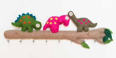 Felt Dinosaur Hanging Rack
