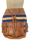 Moroccan Kilim Leather Backpack | Worldwide Textiles