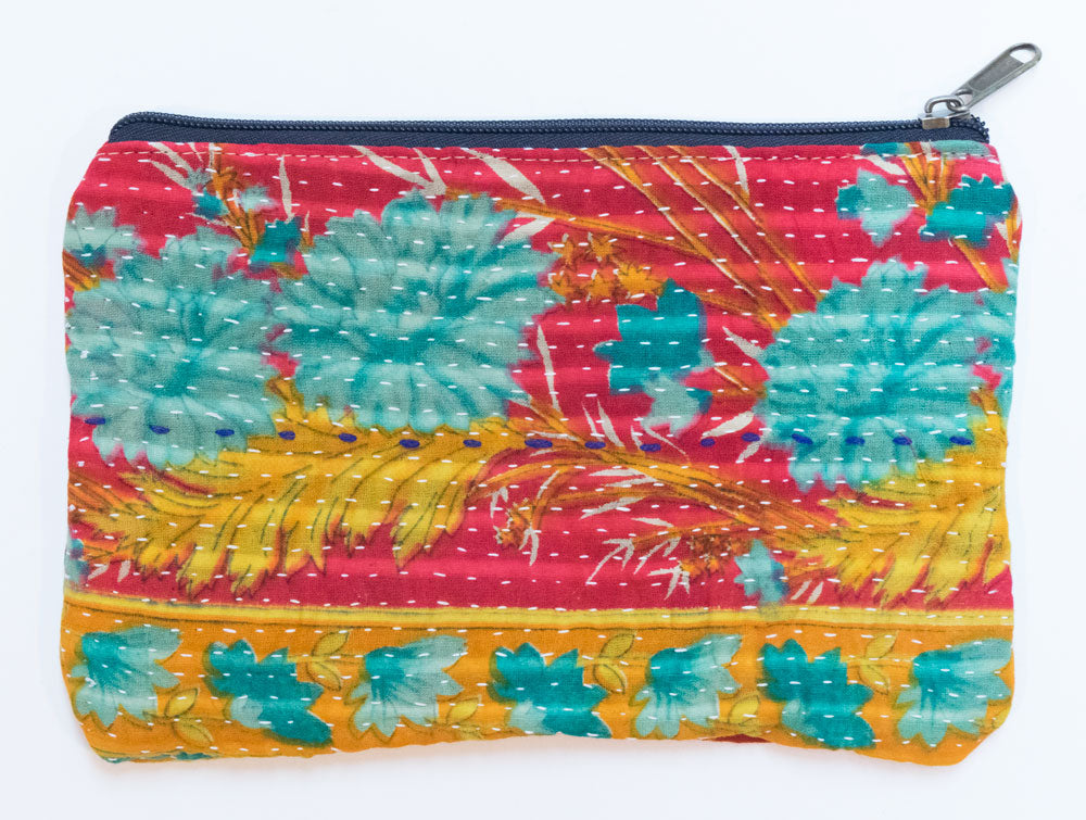 Indian Kantha Pouch | Worldwide Textiles