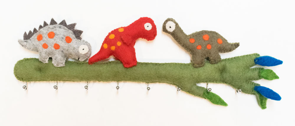 Felt Dinosaur Hanging Rack