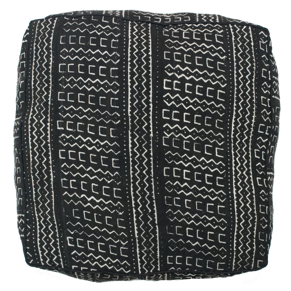 Mali Mudcloth Floor Pouf | Worldwide Textiles
