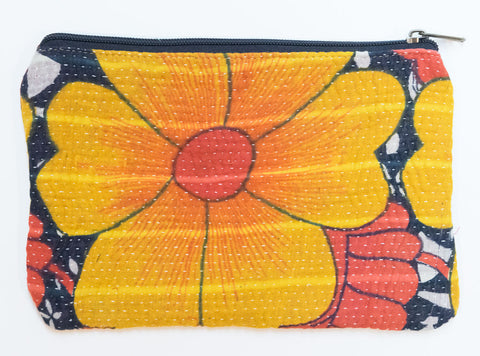 Indian Kantha Pouch | Worldwide Textiles