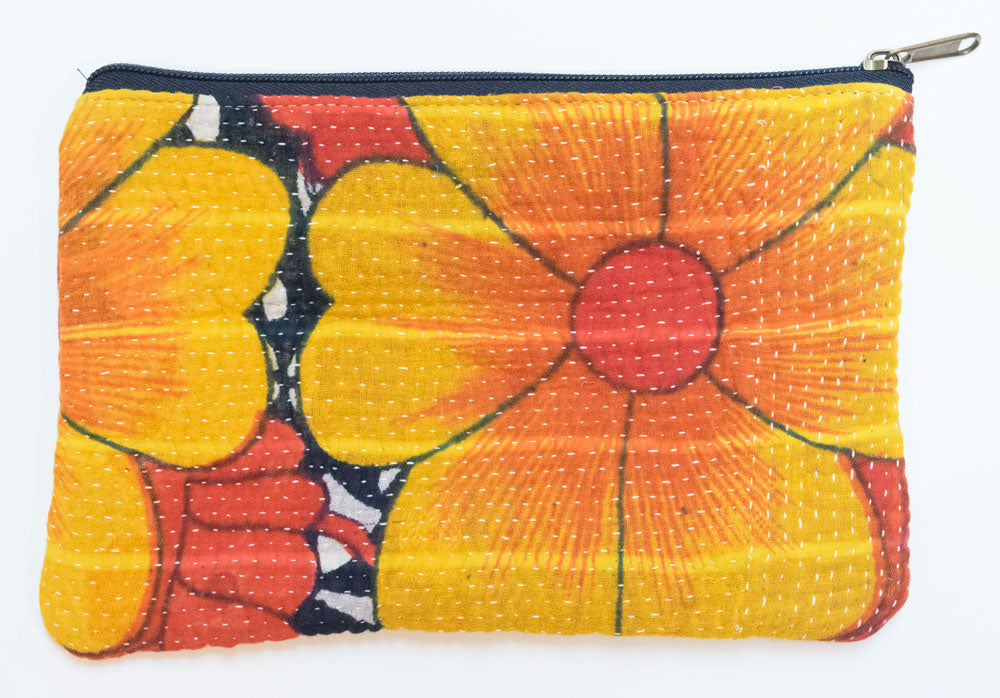 Indian Kantha Pouch | Worldwide Textiles