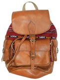 Moroccan Kilim Leather Backpack | Worldwide Textiles