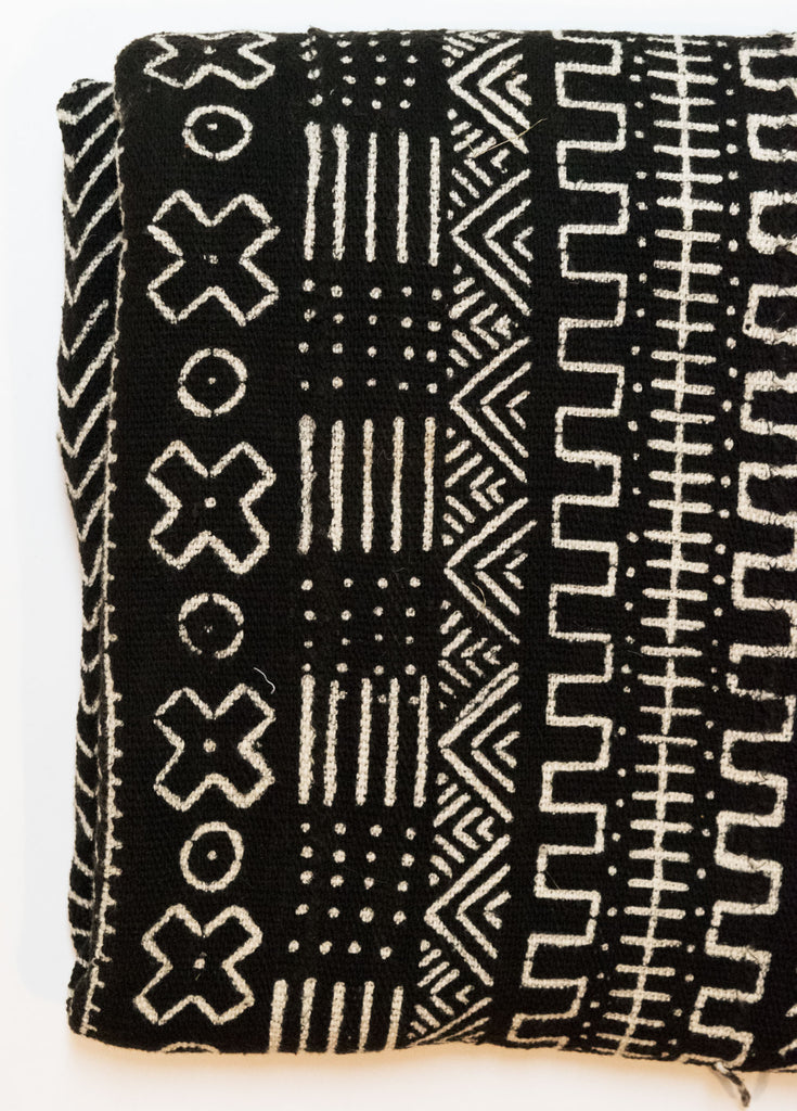 Mali Mudcloth Tribal Throw Blanket | Worldwide Textiles
