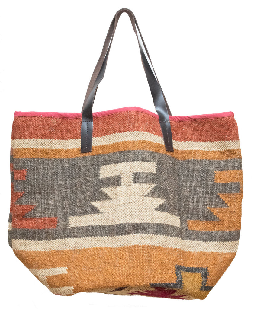 Kilim Carpet Tote Bag | Worldwide Textiles