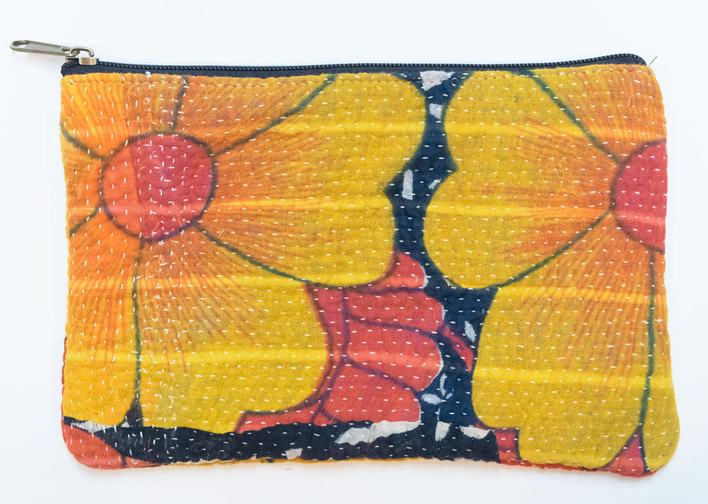 Indian Kantha Pouch | Worldwide Textiles