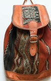 Moroccan Kilim Leather Backpack | Worldwide Textiles