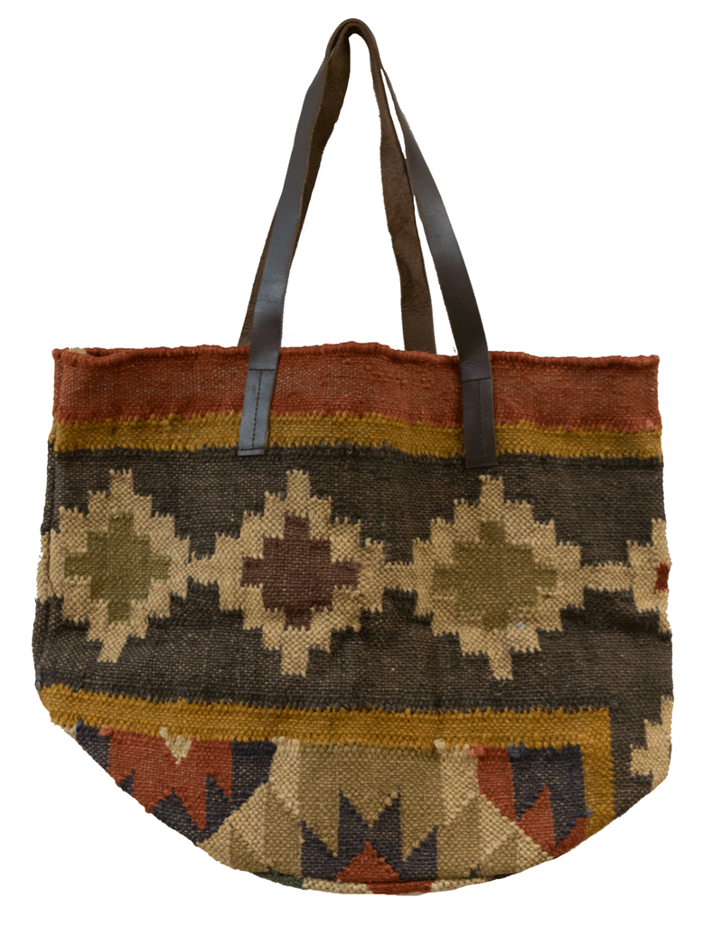 Jute Dhurrie Tote Bag
