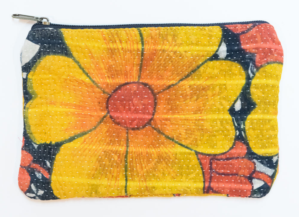 Indian Kantha Pouch | Worldwide Textiles