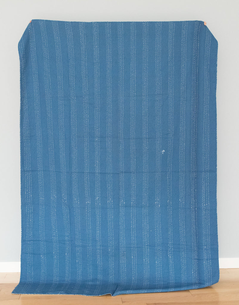 Indian Blockprint Kantha Quilt | Worldwide Textiles