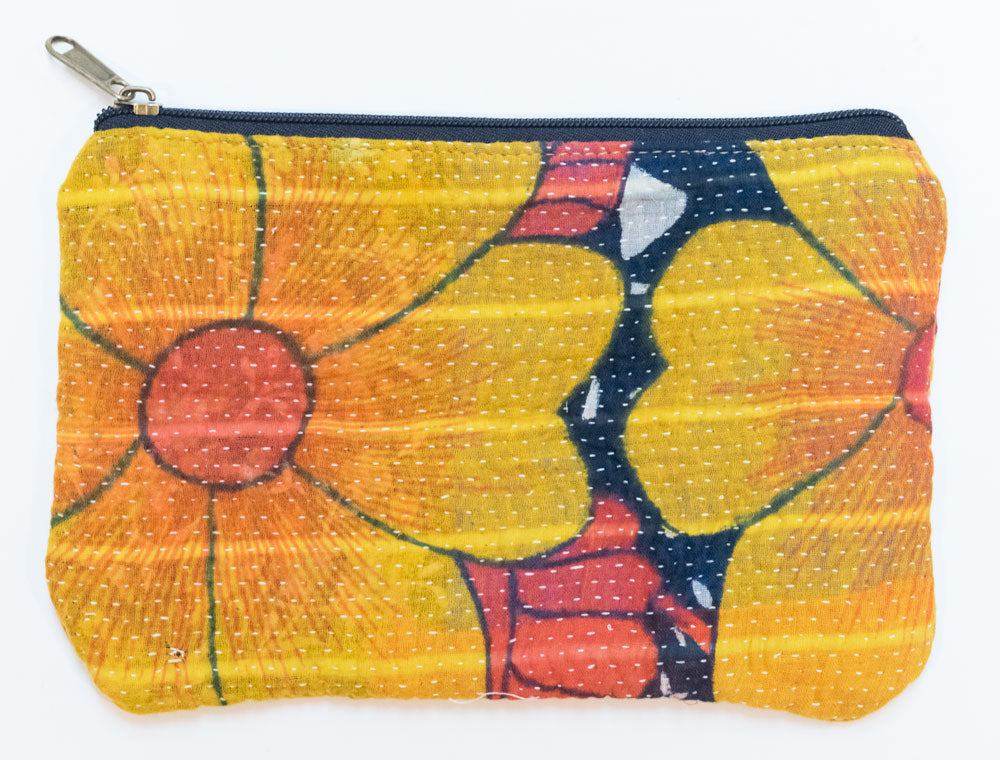 Indian Kantha Pouch | Worldwide Textiles