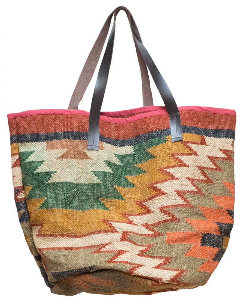 Kilim Carpet Tote Bag | Worldwide Textiles