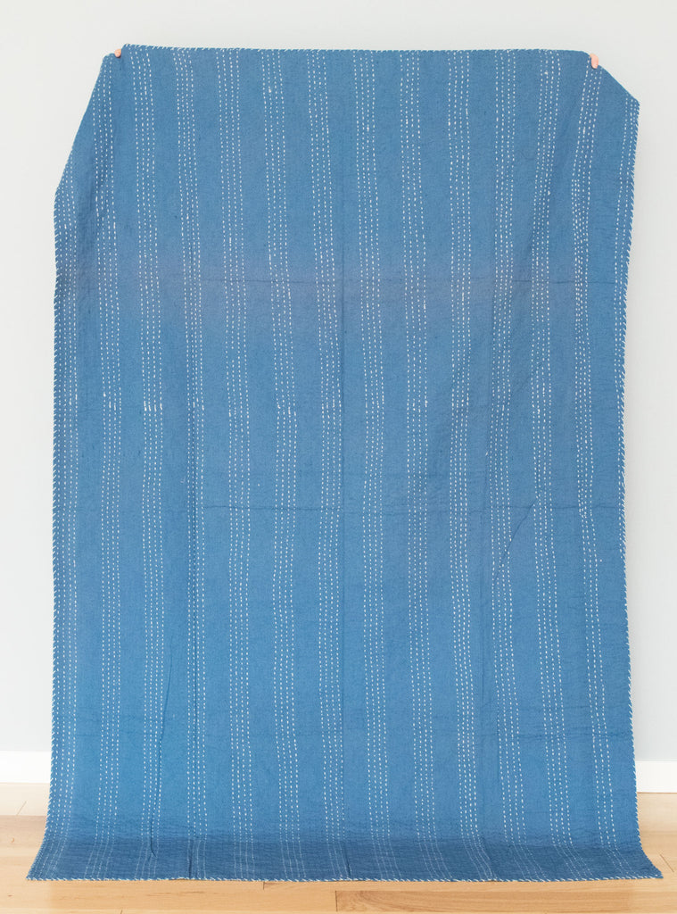 Indian Blockprint Kantha Quilt | Worldwide Textiles