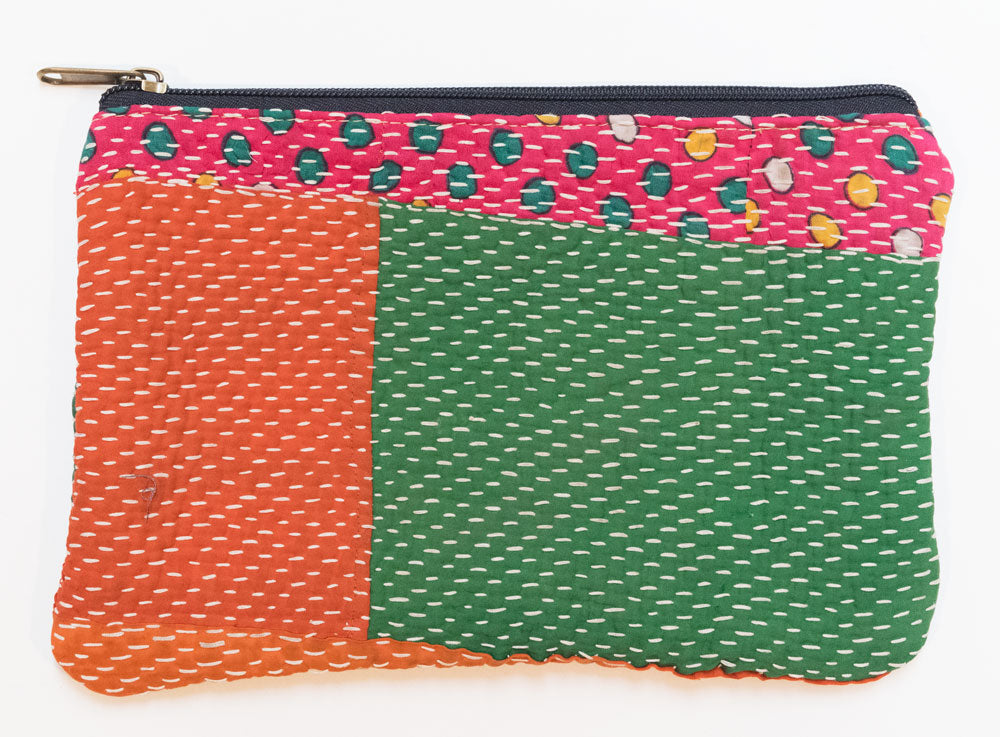 Indian Kantha Pouch | Worldwide Textiles