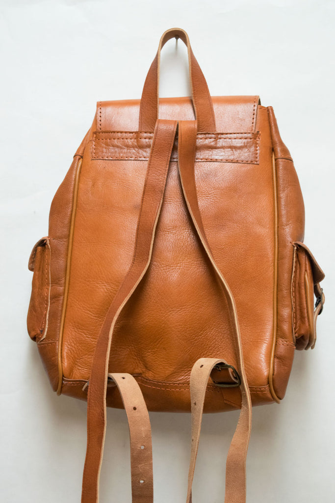 Moroccan Kilim Leather Backpack