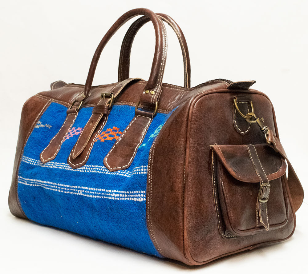 Moroccan Kilim Carpet Weekender Duffel Bag | Worldwide Textiles