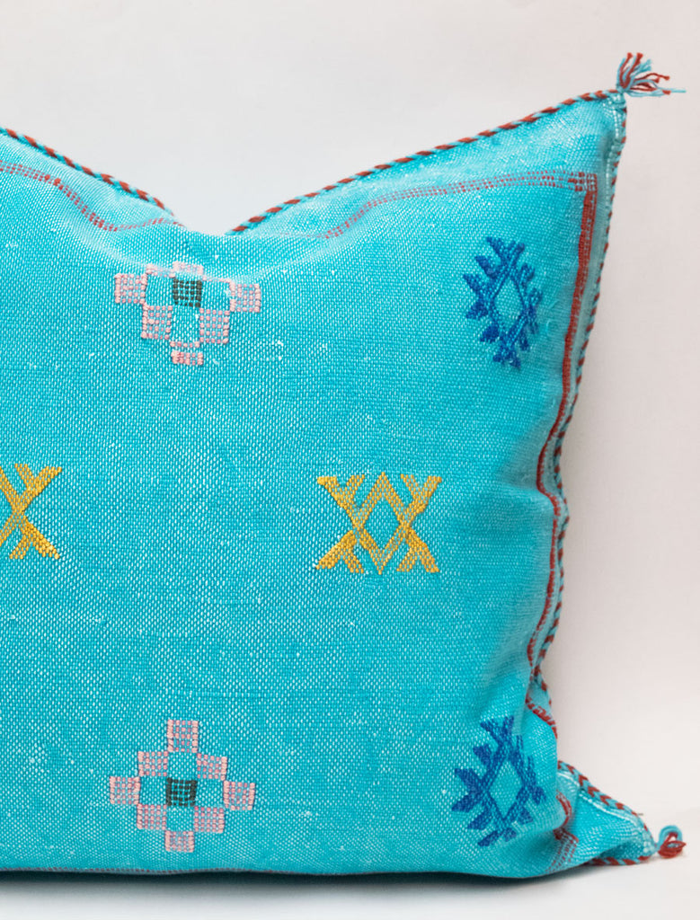 Moroccan Agave Cactus Silk Pillow