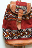 Moroccan Kilim Leather Backpack | Worldwide Textiles