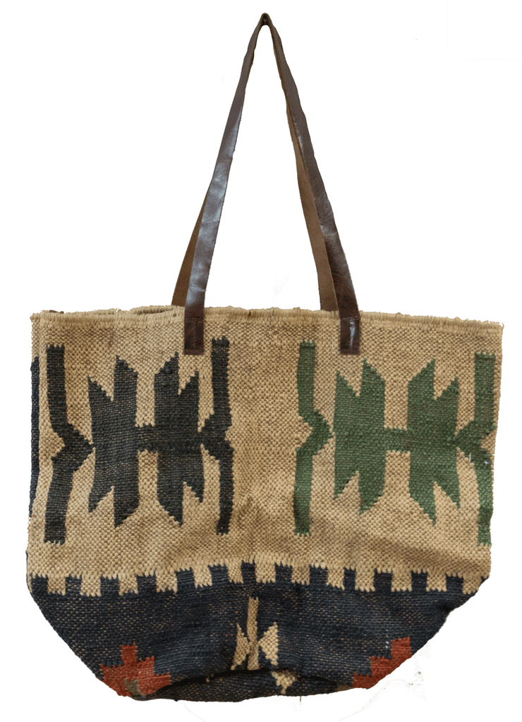 Jute Dhurrie Tote Bag