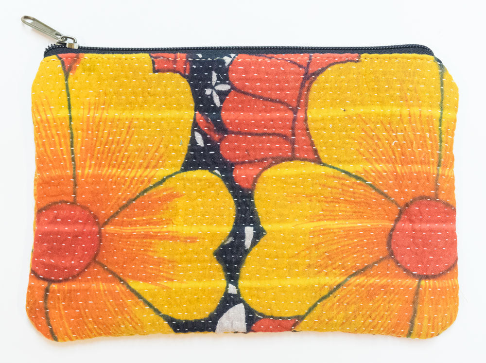 Indian Kantha Pouch | Worldwide Textiles