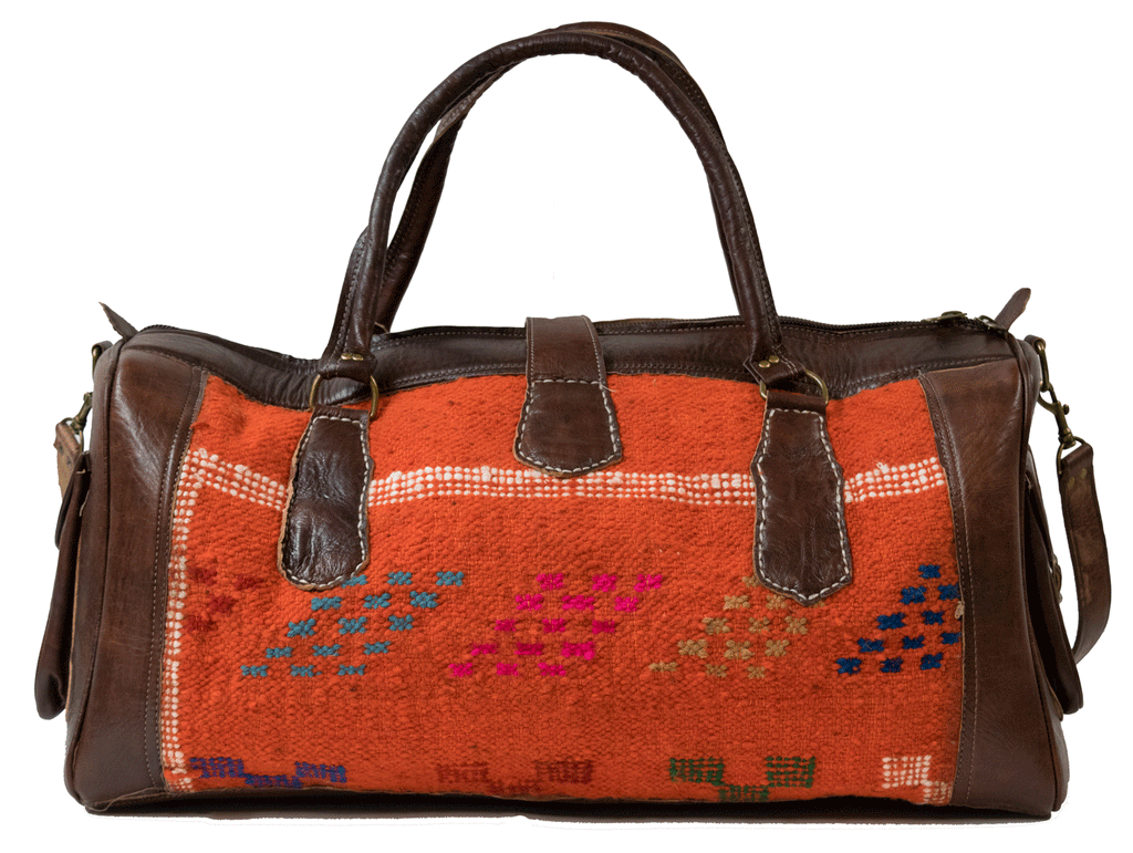 Moroccan Kilim Weekender Duffel Bag