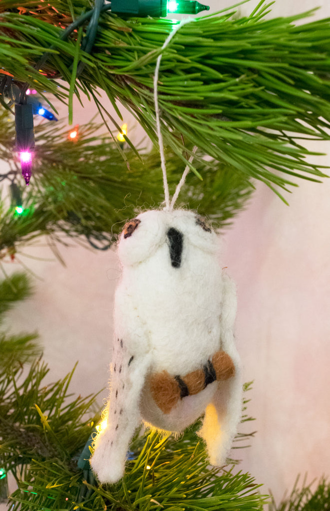 Nepalese Felt Owl Christmas Ornament | Worldwide Textiles