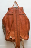 Moroccan Kilim Leather Backpack | Worldwide Textiles