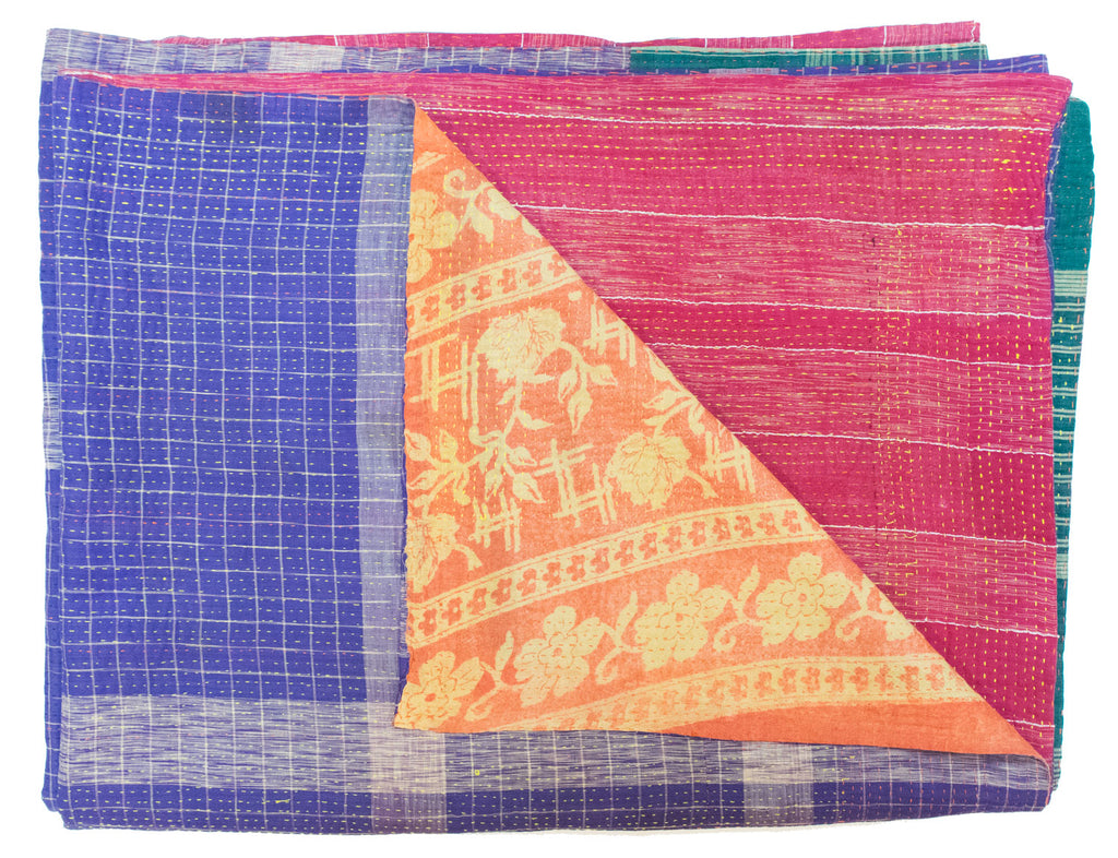 Vintage Indian Kantha Quilt | Worldwide Textiles