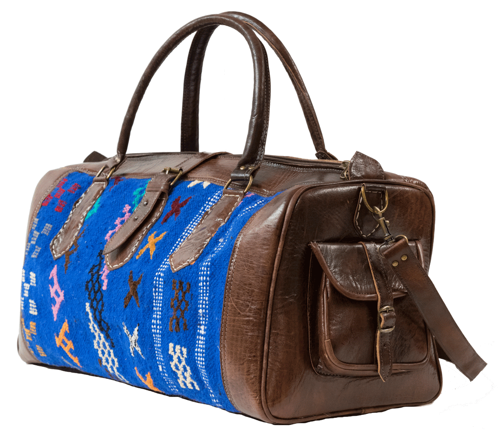 Moroccan Kilim Weekender Duffel Bag | Bohemian Textiles | Worldwide Textiles