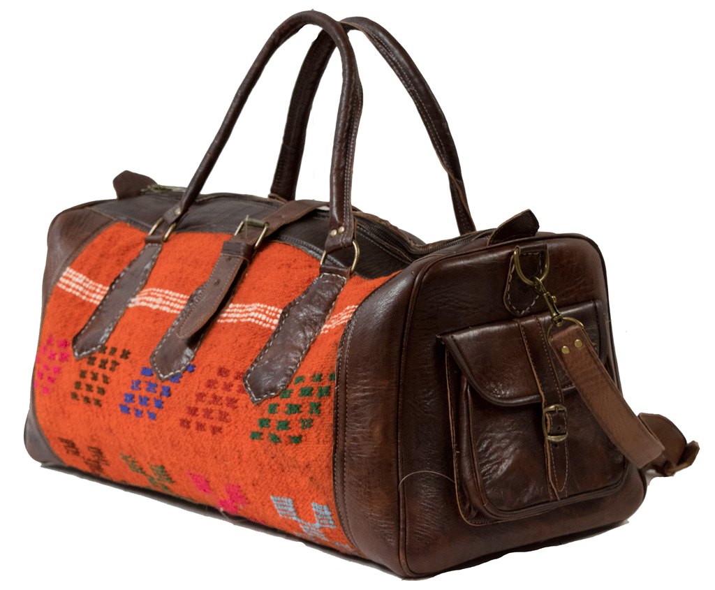 Moroccan Kilim Weekender Duffel Bag
