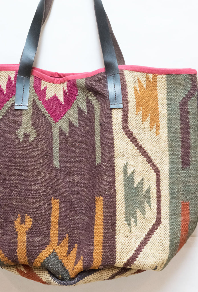 Kilim Carpet Tote Bag | Worldwide Textiles