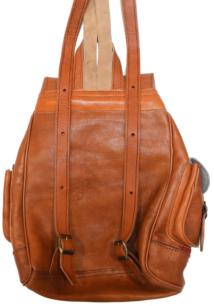 Moroccan Kilim Leather Backpack | Worldwide Textiles