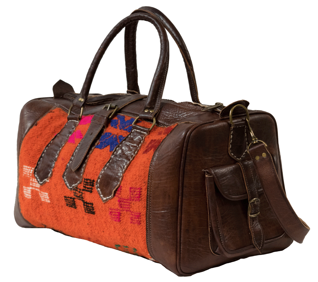 Moroccan Kilim Weekender Duffel Bag