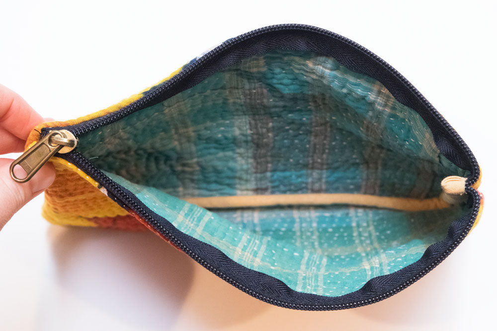 Indian Kantha Pouch | Worldwide Textiles